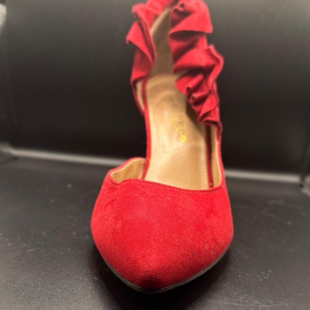 Christian Siriano Red Ruffle Heels